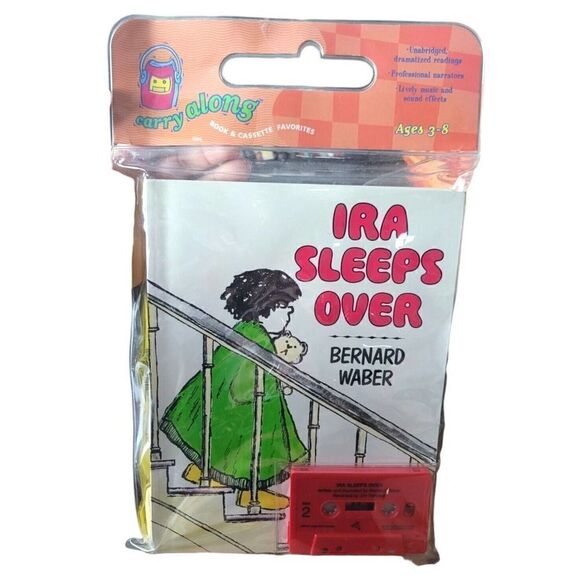 Vintage Ira Sleeps Over Carry Along Book & Cassette By Bernard Waber - Picture 1 of 3